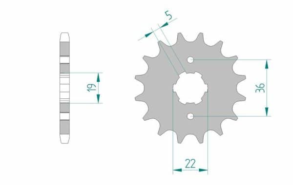 AFAM Stål Standard Framdrev 21305 - 428