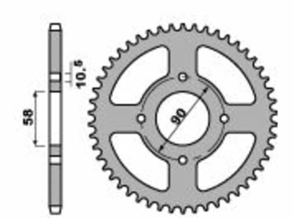 PBR Stål Standard Bakdrev 4668 - 520