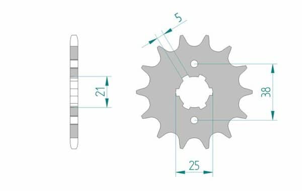 AFAM Stål Standard Framdrev 21308 - 520
