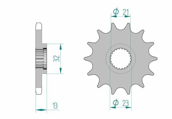 AFAM Stål Standard Framdrev 21311 - 428