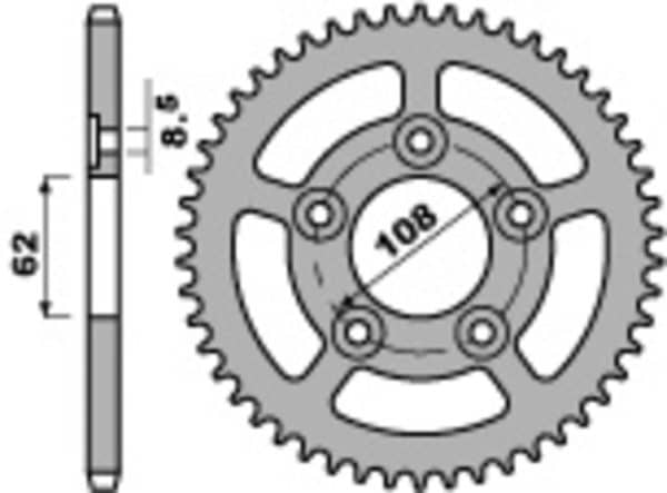 PBR Stål Standard Bakdrev 714 - 520