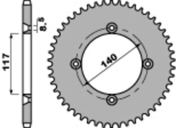 PBR Stål Standard Bakdrev 831 - 428