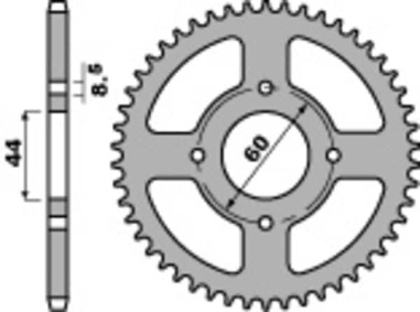 PBR Stål Standard Bakdrev 833 - 428