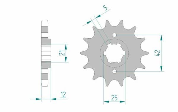 AFAM Stål Standard Framdrev 21501 - 530