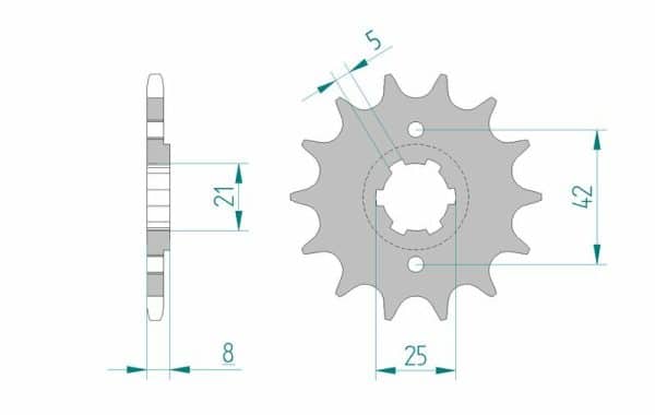 AFAM Stål Standard Framdrev 21502 - 520