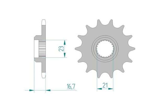 AFAM Stål Standard Framdrev 21506 - 520