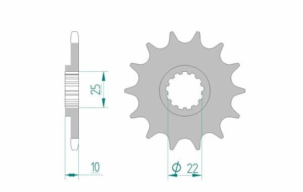 AFAM Stål Standard Framdrev 21510 - 520