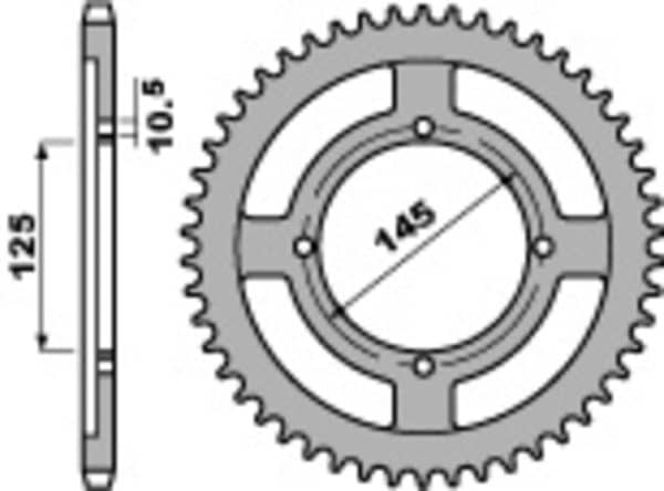 PBR Stål Standard Bakdrev 4482 - 428