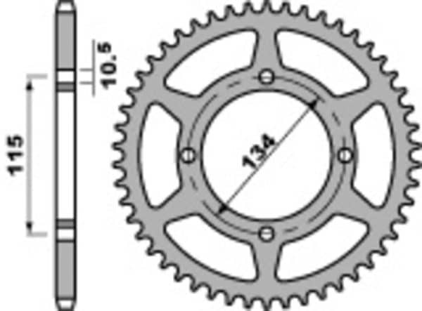 PBR Stål Standard Bakdrev 710 - 520