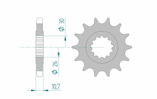 AFAM Stål Standard Framdrev 21801 - 530