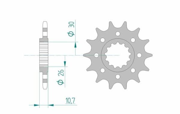 AFAM Stål Racing Framdrev 21804 - 520