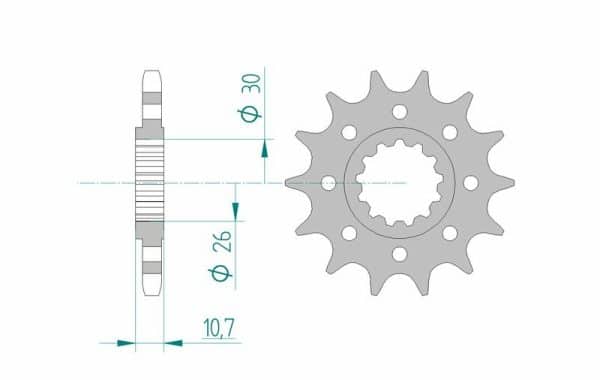 AFAM Stål Standard Framdrev 21805 - 525