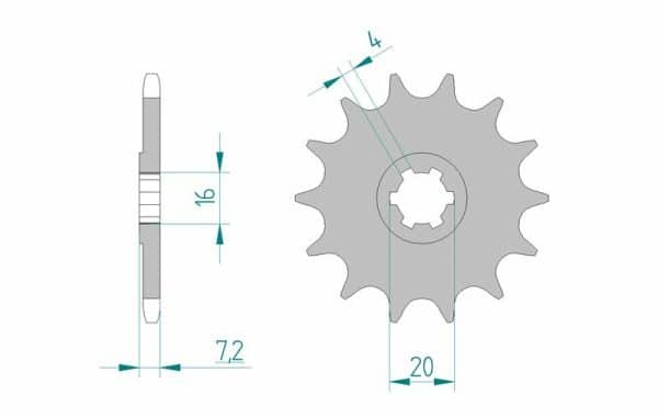 AFAM Stål Standard Framdrev 22104 - 520
