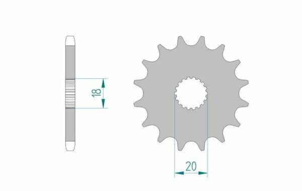 AFAM Stål Standard Framdrev 22200 - 428