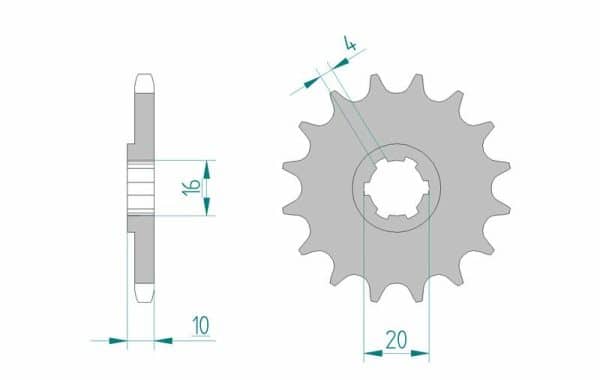 AFAM Stål Standard Framdrev 22205 - 428