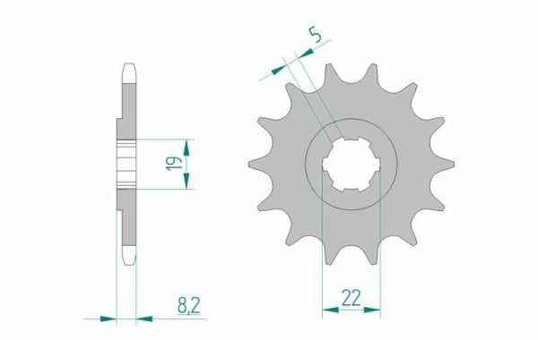 AFAM Stål Standard Framdrev 22302 - 520