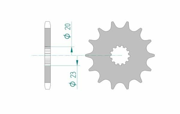 AFAM Stål Standard Framdrev 22404 - 525