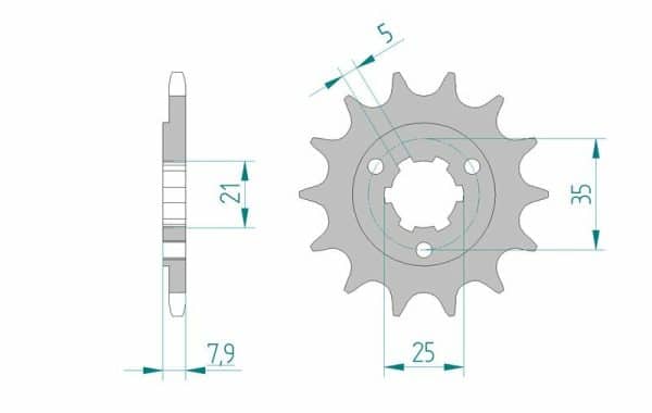 AFAM Stål Standard Framdrev 22503 - 520