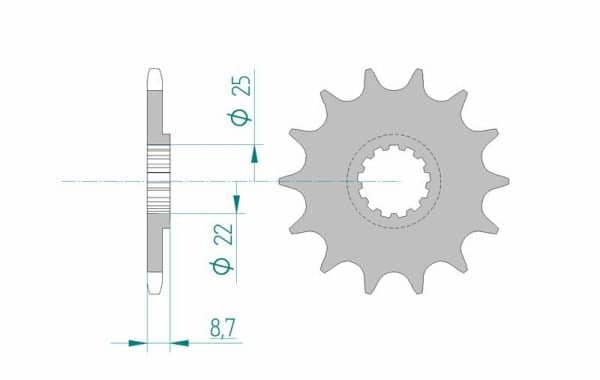 AFAM Stål Standard Framdrev 22505 - 520