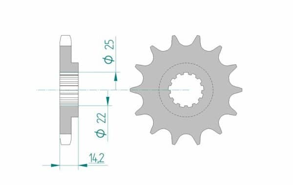 AFAM Stål Standard Framdrev 22601 - 630