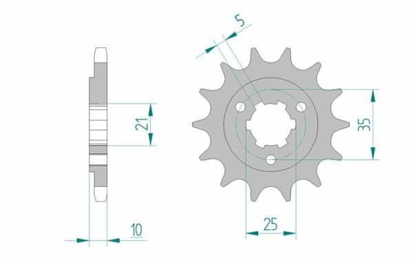 AFAM Stål Standard Framdrev 22602 - 525