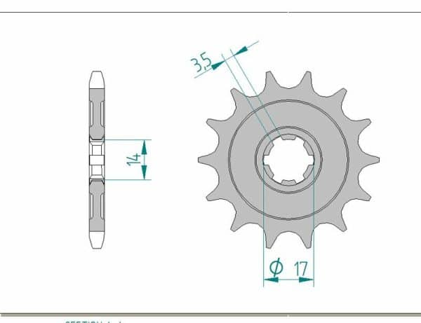 AFAM Stål Standard Framdrev 24203 - 428
