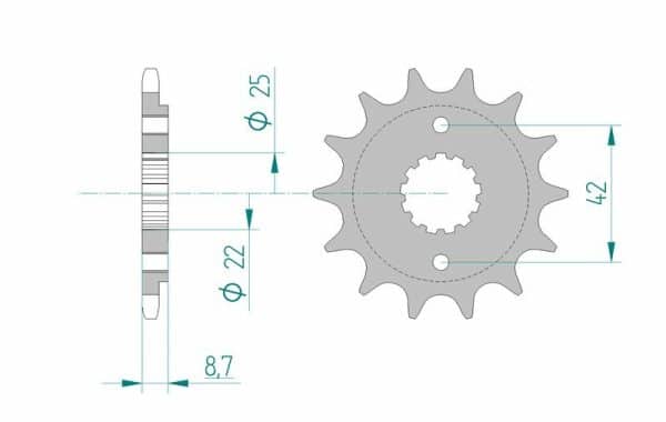 AFAM Stål Standard Framdrev 24501 - 520