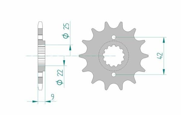 AFAM Stål Standard Framdrev 24502 - 520