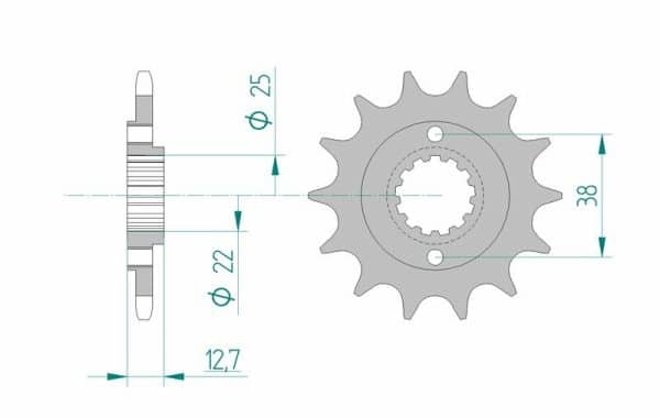 AFAM Stål Standard Framdrev 24505 - 520