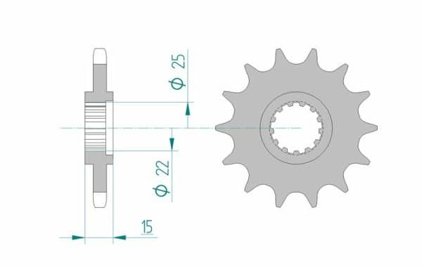 AFAM Stål Standard Framdrev 24506 - 525
