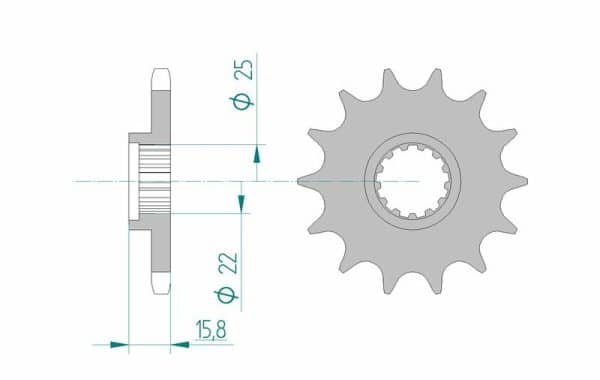AFAM Stål Standard Framdrev 24508 - 525