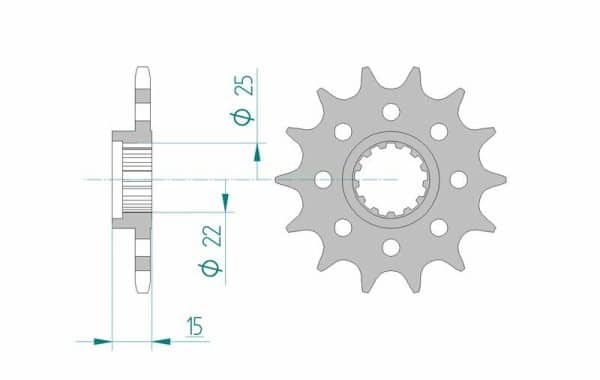 AFAM Stål Standard Framdrev 24509 - 520