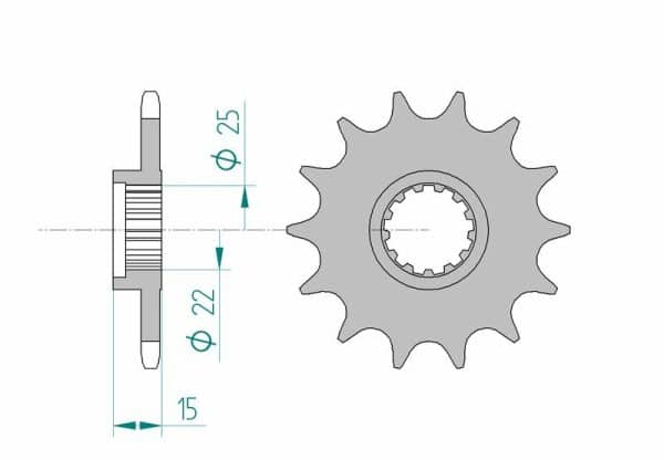 AFAM Stål Standard Framdrev 24510 - 520