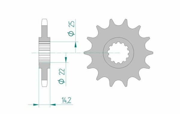 AFAM Stål Standard Framdrev 24602 - 525