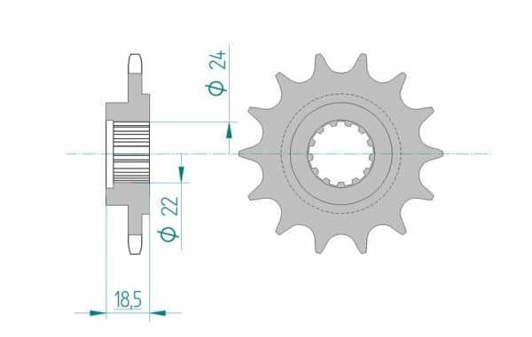 AFAM Stål Standard Framdrev 24603 - 520