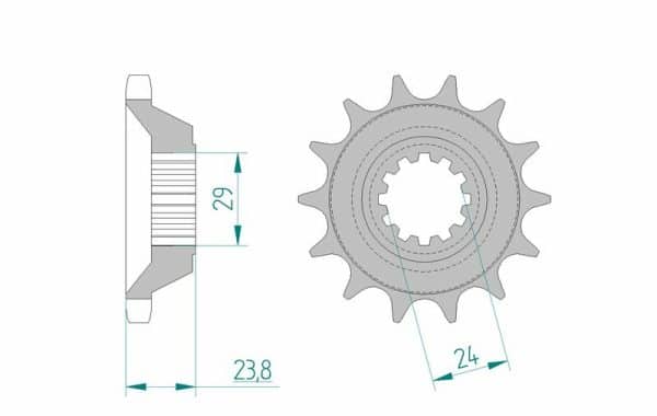 AFAM Stål Standard Framdrev 24806 - 530