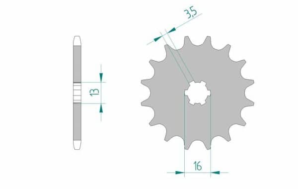 AFAM Stål Standard Framdrev 27100 - 420
