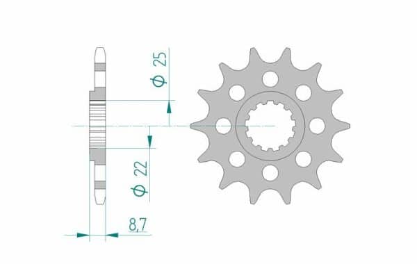AFAM Stål Standard Framdrev 28402 - 520