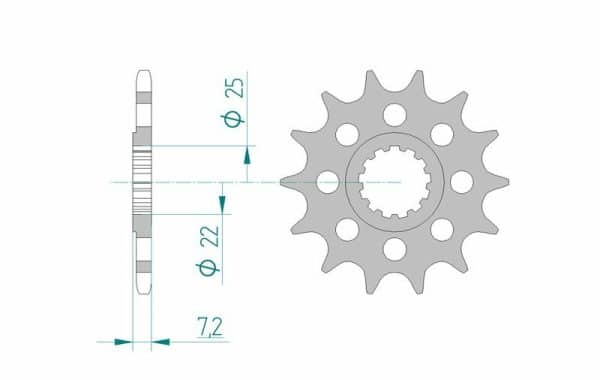 AFAM Stål Standard Framdrev 28404 - 520