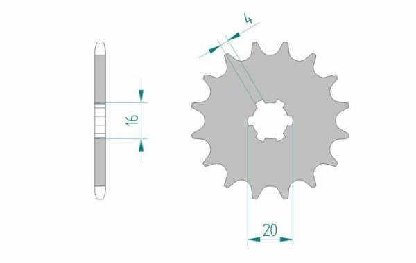 AFAM Stål Standard Framdrev 30100 - 420