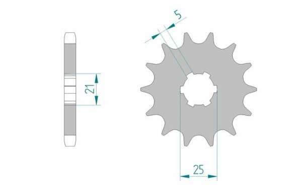 AFAM Stål Standard Framdrev 30301 - 530