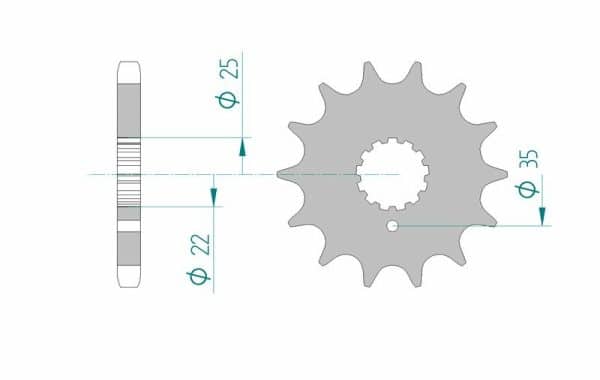 AFAM Stål Standard Framdrev 33600 - 630