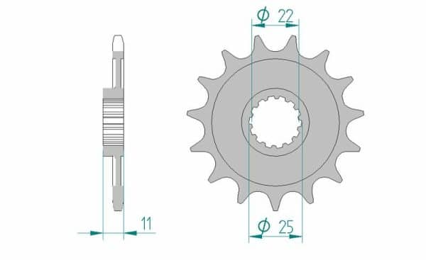 AFAM Stål Standard Framdrev 37400 - 520