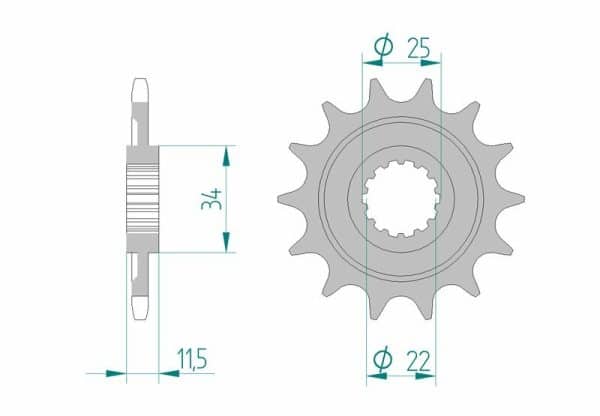 AFAM Stål Standard Framdrev 43400 - 520
