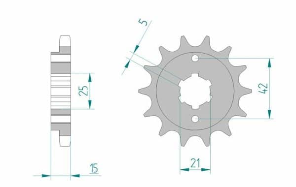 AFAM Stål Standard Framdrev 52500 - 530