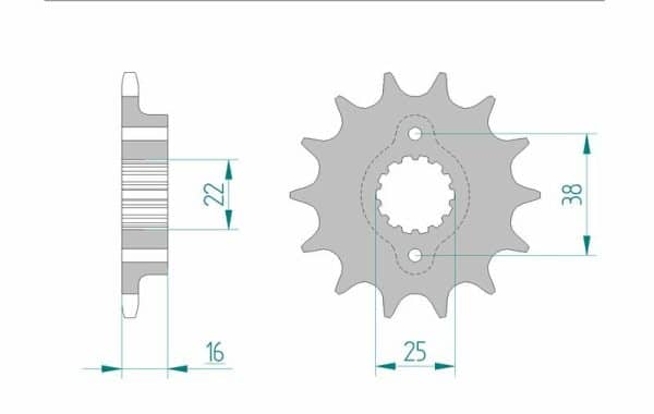 AFAM Stål Standard Framdrev 52604 - 520