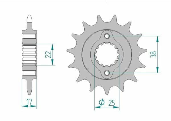 AFAM Stål Standard Framdrev 52612 - 520