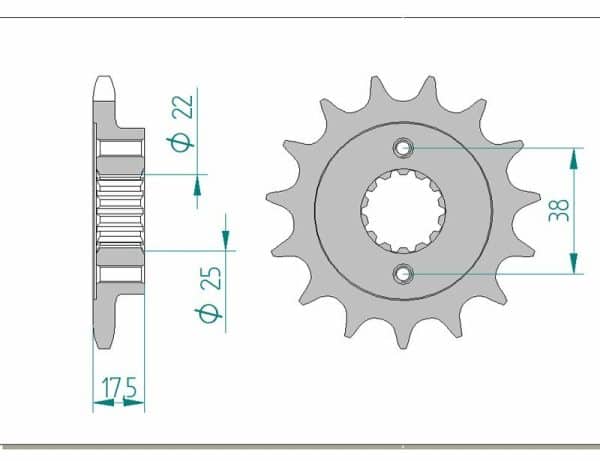 AFAM Stål Standard Framdrev 52616 - 525