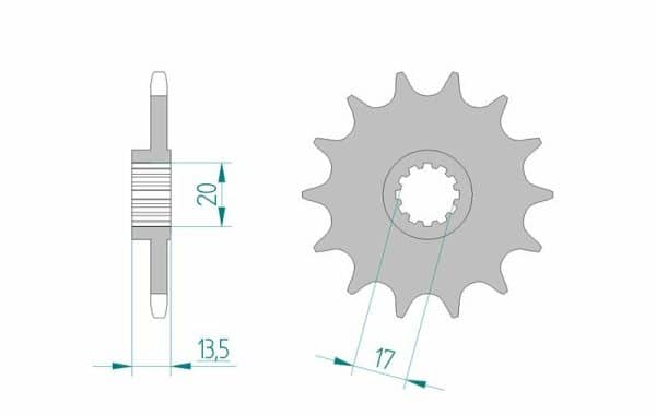 AFAM Stål Standard Framdrev 55300 - 520