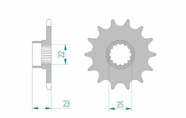 AFAM Stål Standard Framdrev 58500 - 520